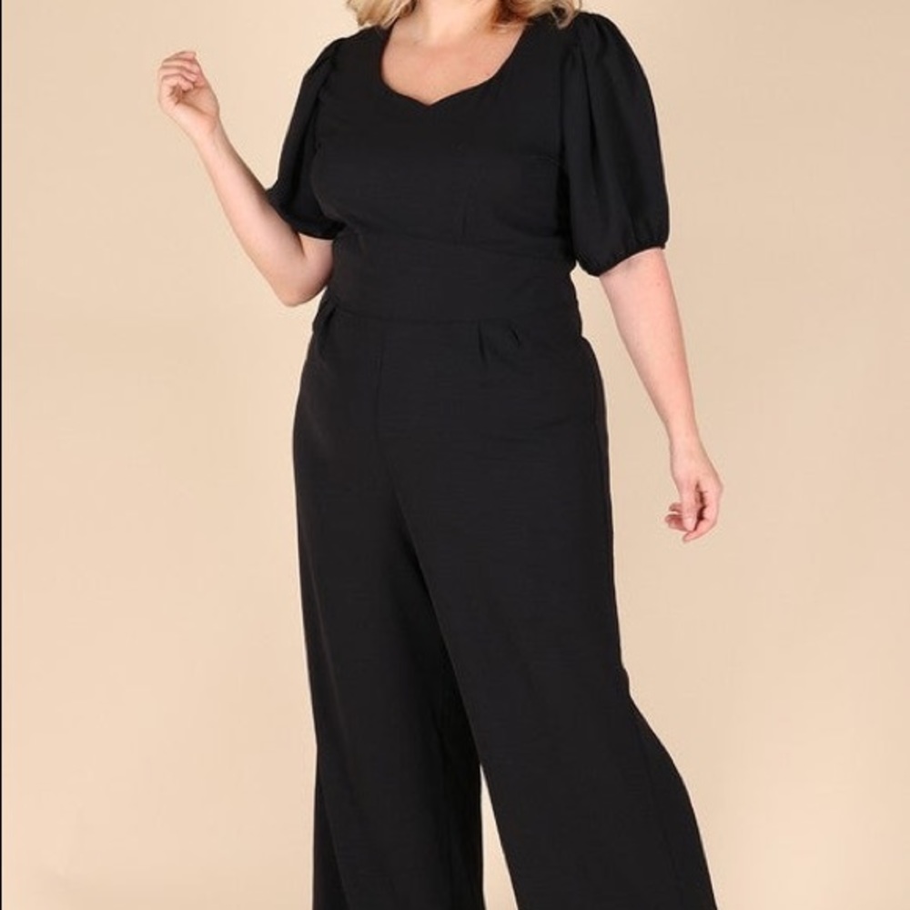 One piece black jumpsuit- Plus size